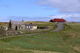 The school and Toon o' Ham on Foula, where 'Old Christmas' is celebrated on 6 January. 