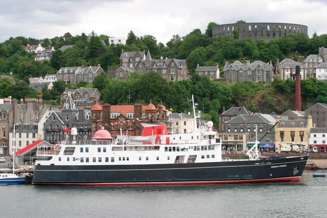 The harbour at Oban with a ferry waiting to depart. Picture: Rail Photo/Construction Photography/Avalon/Getty Images