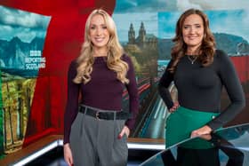 Amy Irons and Laura Maciver present the new BBC Scotland 'Reporting Scotland: News at Seven' programme. Picture: Jamie Simpson / BBC Scotland