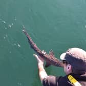 Dr James Thorburn, associate professor of Marine Ecology at Edinburgh Napier University’s Centre for Conservation and Restoration Science, with a spurdog