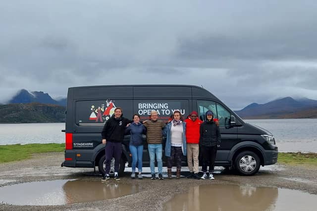 The Opera Highlights team on tour in 2024. Everything needed for the shows has to fit into a single van
