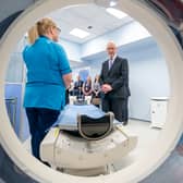 John Swinney, seen on a visit to St John's Hospital in Livingston, is an obstacle to fixing the NHS's problems (Picture: Jane Barlow/pool)