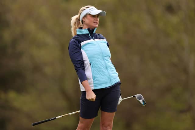 Three-time LET winner Carly Booth pictured during the Rose Ladies Series at Bearwood Lakes Golf Club in 2022 
