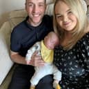 Bethany Wright with partner Cameron and son Archie