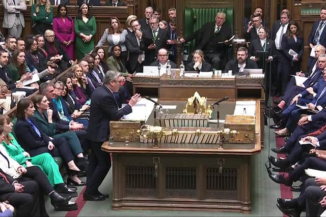 Prime Minister Sir Keir Starmer speaking during Prime Minister's Questions in the House of Commons