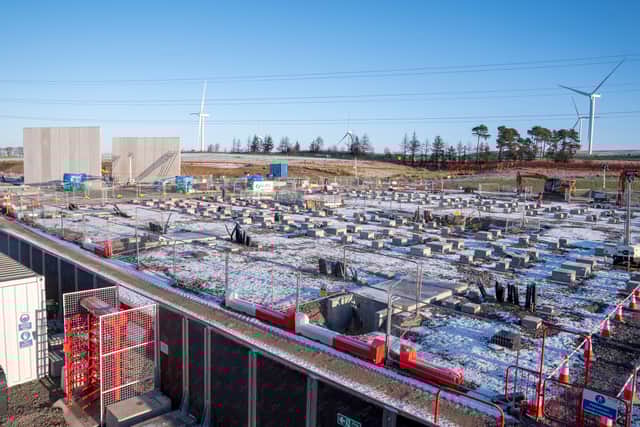 The Coalburn 1 battery energy storage site under construction in Lanark