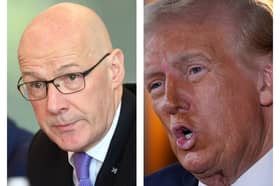 John Swinney (left) has spoken about meeting Donald Trump