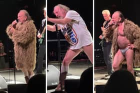 Jesus Lizard frontman David Yow's wardrobe choices for his band's Glasgow gig.