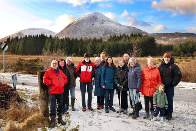 Residents on Skye protesting against the plans for a workers’ camp proposed near Broadford as part of the SSEN overhead lines upgrade which is still yet to be granted permission