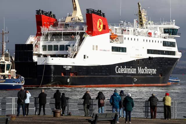 The MV Glen Sannox, recently built at Feguson Marine shipyard.