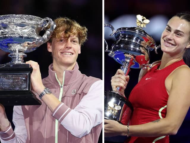Jannik Sinner and Aryna Sabalenka are the defending singles champions at the Australian Open.