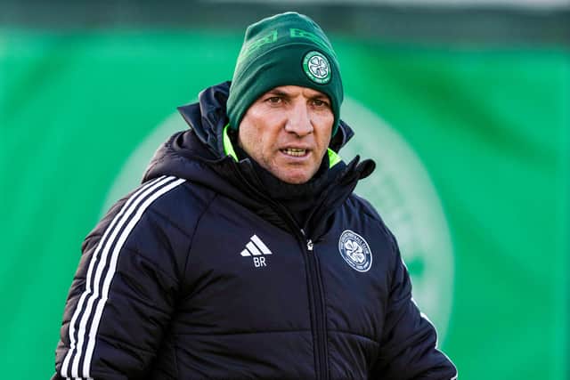 Celtic manager Brendan Rodgers during a training session at Lennoxtown on Friday. (Photo by Craig Williamson / SNS Group)