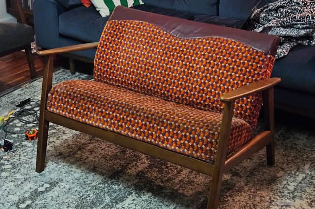 Matt McCallum has used Glasgow Subway material and an old Ikea seat to make an iconic piece of furniture