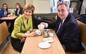 Former SNP leader Nicola Sturgeon and her predecessor Alex Salmond campaign in Inverurie, Aberdeenshire, in April 2015 