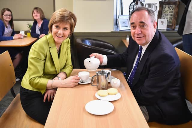 Former first ministers Nicola Sturgeon and Alex Salmond.