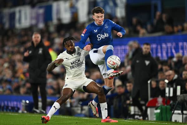 Scotland boss Steve Clarke has been boosted by the return of Nathan Patterson in Everton's win over Peterborough in the FA Cup last night. Cr: Getty Images.