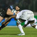 Glasgow Warriors' Zander Fagerson takes the ball into contact during the Investec Champions Cup match against Racing 92.