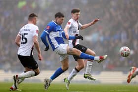Lyndon Dykes of Birmingham City scores his team's second goal during the Emirates FA Cup third round victory over Lincoln City at St Andrew's. (Photo by Mark Thompson/Getty Images)