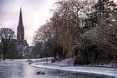 A frozen Queen's Park in Glasgow at the weekend