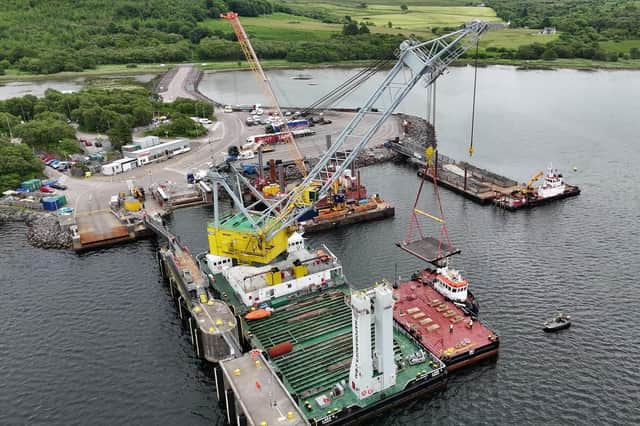 Port upgrading work at Kennacraig at the Kintyre end of the Islay ferry route
