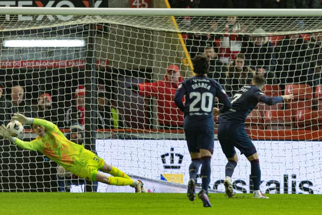 Ross Doohan saved the spot-kick to earn Aberdeen a point.