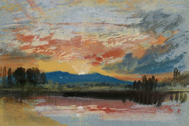 Sunset over Petworth Park, Sussex, c.1828, by Joseph Mallord William Turner