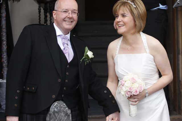 Nicola Sturgeon and Peter Murrell on their wedding day in 2010