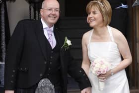 Nicola Sturgeon and Peter Murrell on their wedding day in 2010
