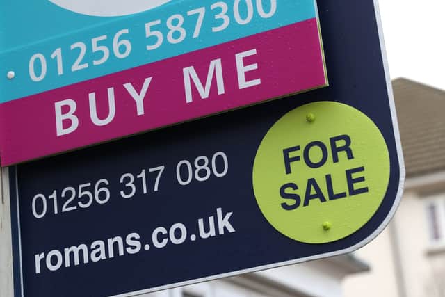 A general view of a for sale sign. Picture: Andrew Matthews/PA Wire