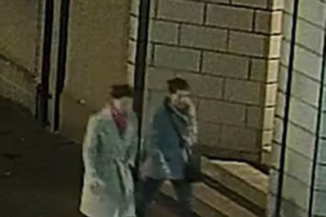 Undated handout CCTV image issued by Police Scotland of sisters Eliza and Henrietta Huszti who were last seen on CCTV in Market Street after leaving their home in Aberdeen