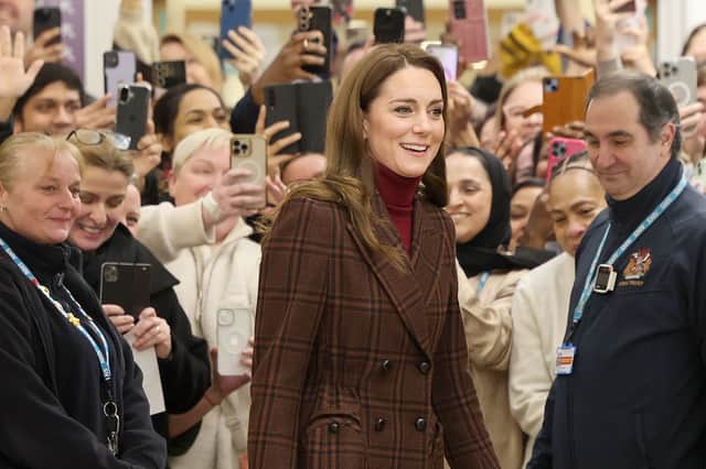 The Princess of Wales during a visit to the Royal Marsden Hospital, London, where she received her cancer treatment, to personally thank staff for her care. Picture: Chris Jackson/PA Wire