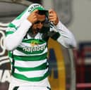 Celtic's Adam Idah after being substituted during the 3-3 draw against Dundee. (Photo by Craig Williamson / SNS Group)