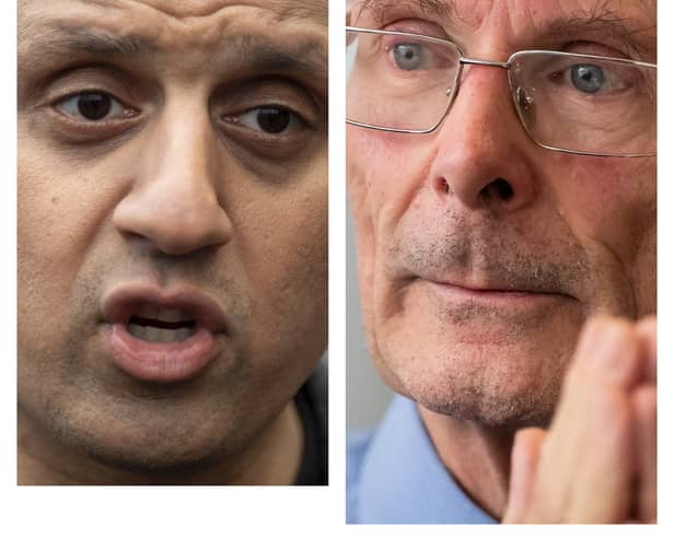 Pollster Sir John Curtice (right) has given his verdict on the prospects of Scottish Labour leader Anas Sarwar (left) becoming first minister