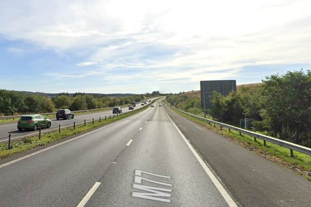 The M77 junction where the tailback took place