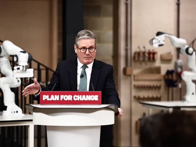 In a speech at University College London this week, Keir Starmer set out his plan to us AI to drive economic growth and improve public services (Picture: Henry Nicholls/WPA pool)