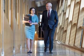 Deputy First Minister Kate Forbes and First Minister John Swinney.