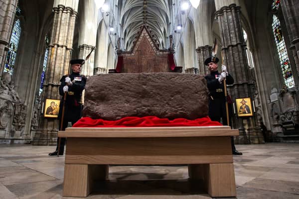 The Stone of Destiny at Westminster Abbey in London