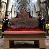 The Stone of Destiny at Westminster Abbey in London