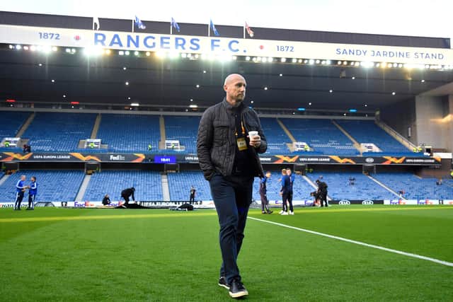 Jaap Stam at Ibrox during his time as manager of Feyenoord.