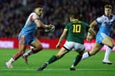 Scotland's Sione Tuipulotu takes on Handre Pollard during the Autumn Nations match against South Africa at Murrayfield in November (Picture: David Rogers)