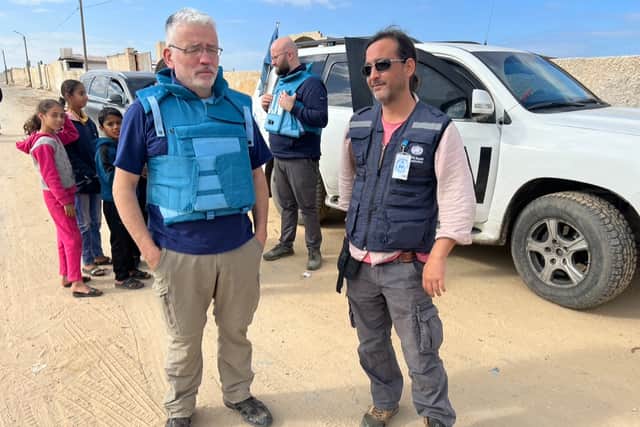 David Anderson pictured in Gaza