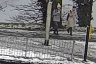 Sisters Eliza and Henrietta Huszti are captured on CCTV at the bridge where they were last seen the day before their disappearance 