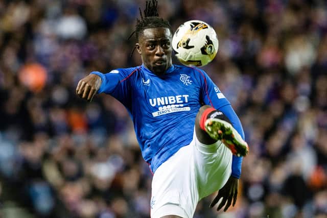 Rangers defender Clinton Nsiala in action during the 3-1 win over Aberdeen at Ibrox.  (Photo by Craig Williamson / SNS Group)