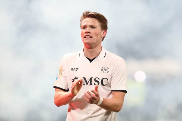 Scott McTominay was on target for Napoli in Bergamo.