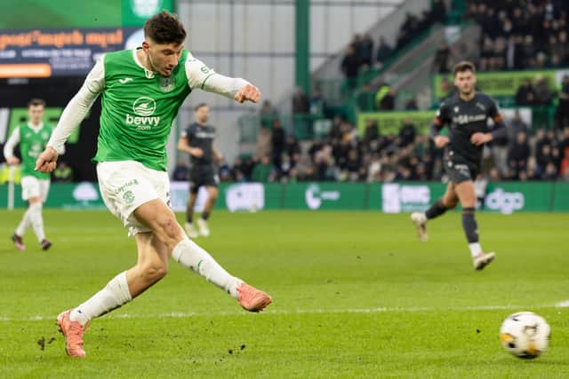 Hibs midfielder Nectar Triantis.