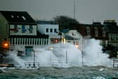 The seafront at Largs is battered by a high wind and rain during a previous "weather bomb", in December 2014