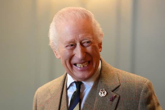 King Charles III during a visit to the Gordon Highlanders Museum, in Aberdeen, to view recent renovations. Picture: Andrew Milligan/PA Wire