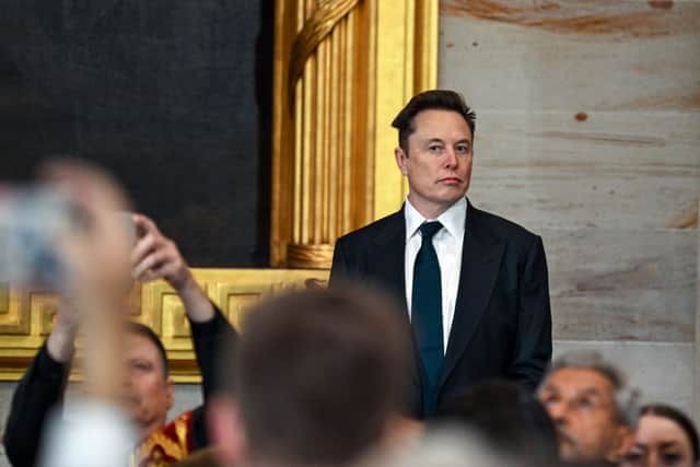 Elon Musk was among those at the inauguration ceremony where Donald Trump was sworn in as the 47th US president. Picture: Kenny Holston/The New York Times / 11276477p/AFP via Getty Images