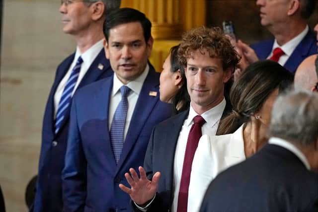 The CEO of Meta, Mark Zuckerberg, was among the tech leaders in the room. Picture: Julia Demaree Nikhinson/Pool/AFP/Getty