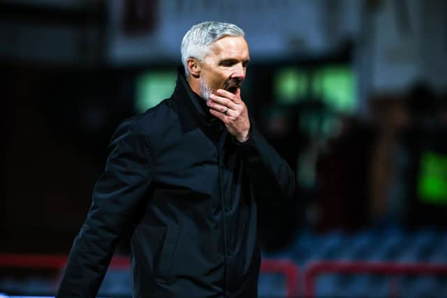 It was a painful night for Dundee United and their manager Jim Goodwin.
